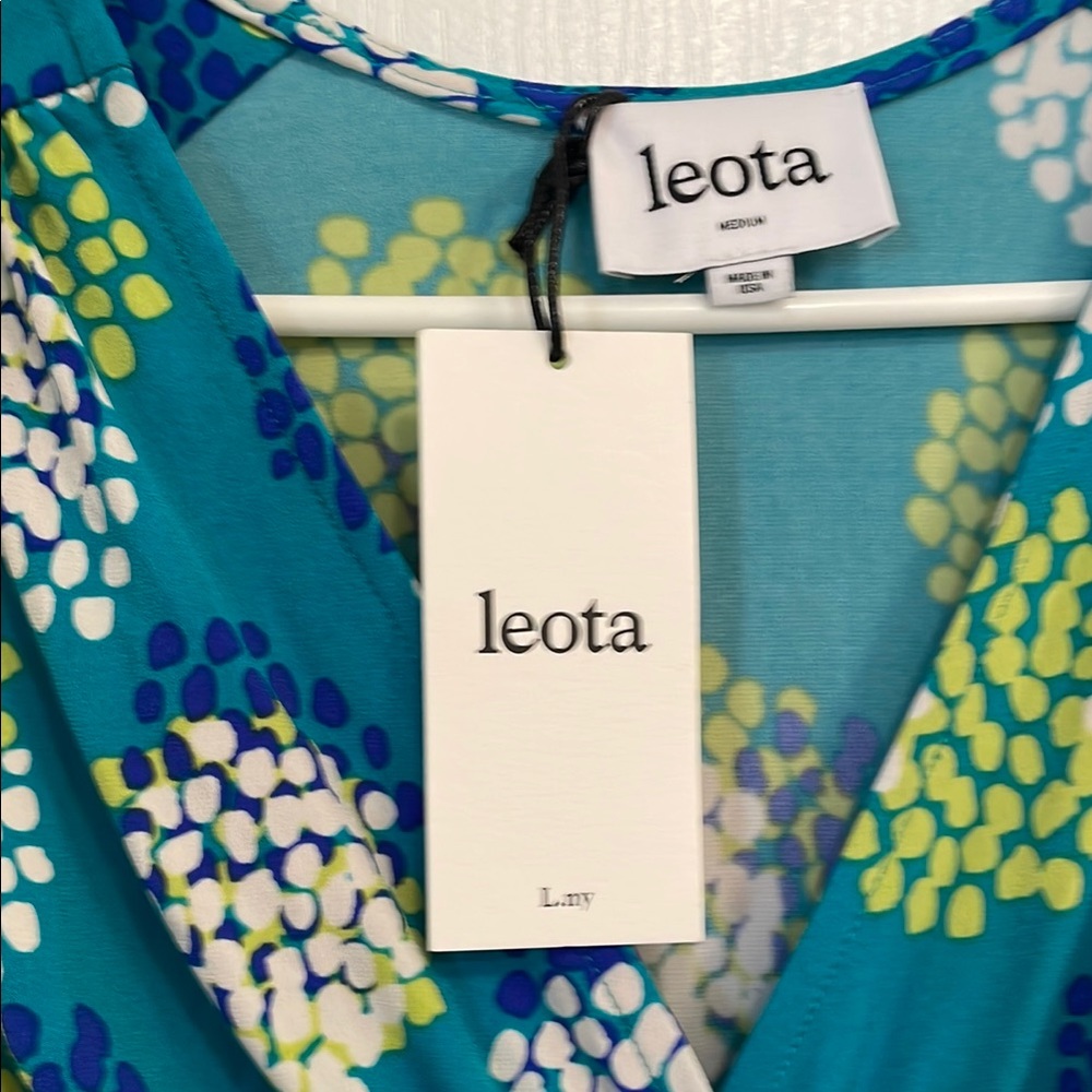 Leota Blue and Green Patterned Dress